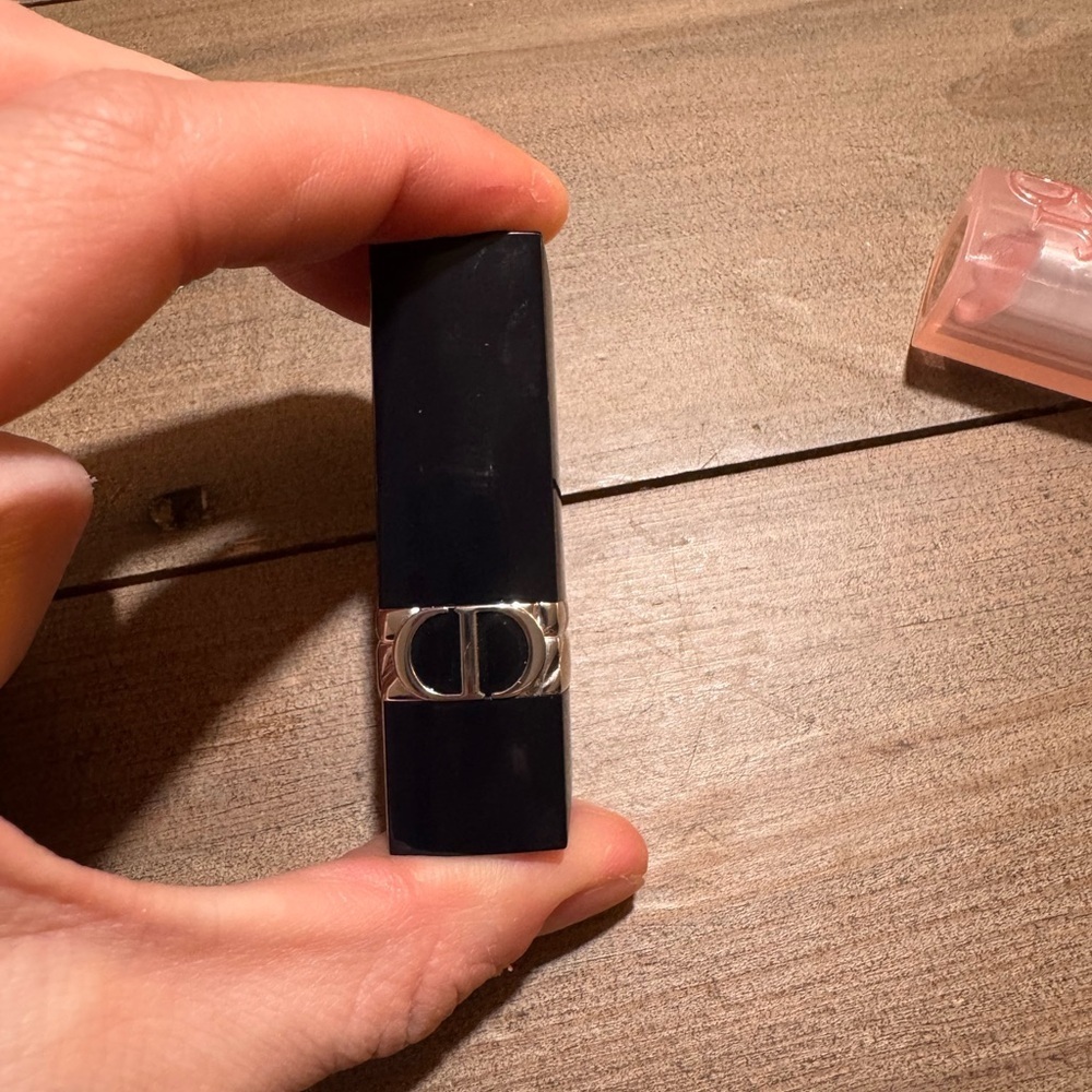 Dior Black Lipstick with Silver Detailing